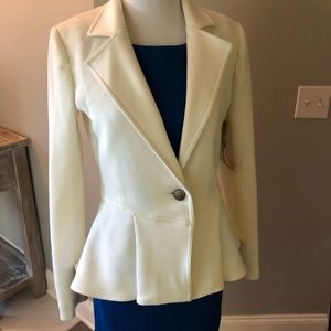 Off white peplum blazer